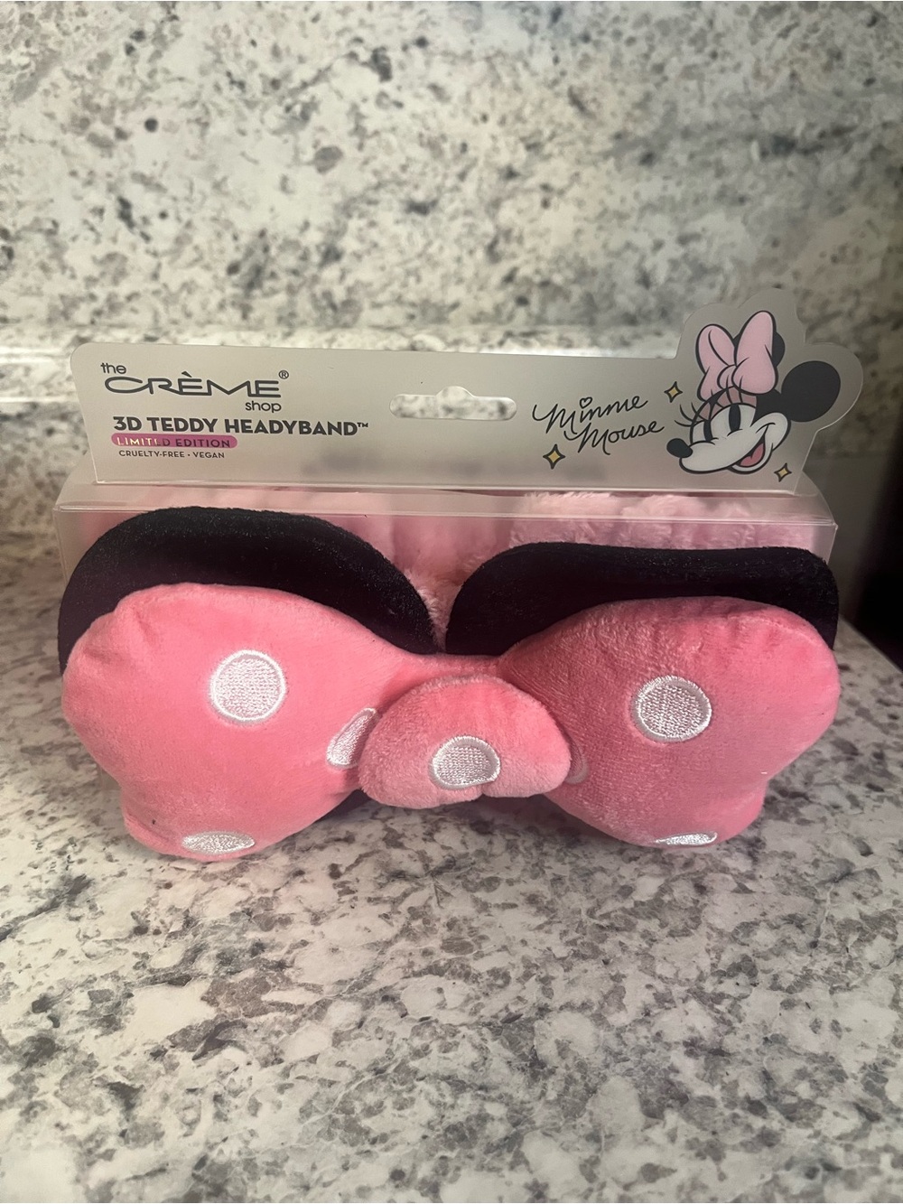 The Crème Shop x Minnie Mouse Pink 3D Teddy Headband